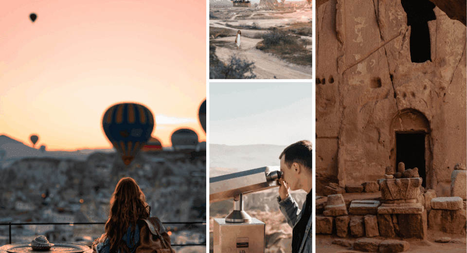 Discover a whole different world in Cappadocia with its enchanting fairy chimney rock formations.