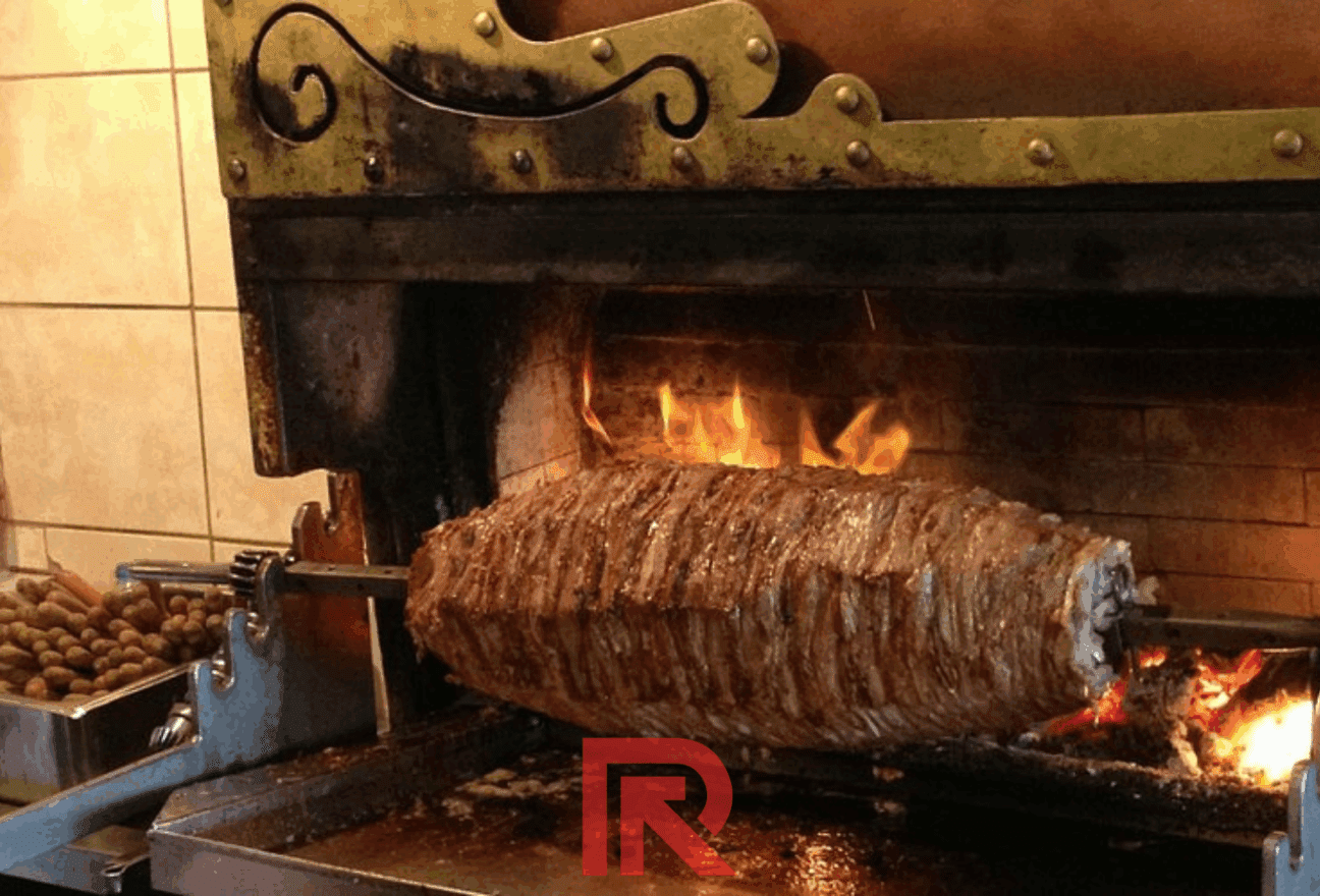 Authentic Oltu Cağ Kebab grilled over open fire in Erzurum, Turkey