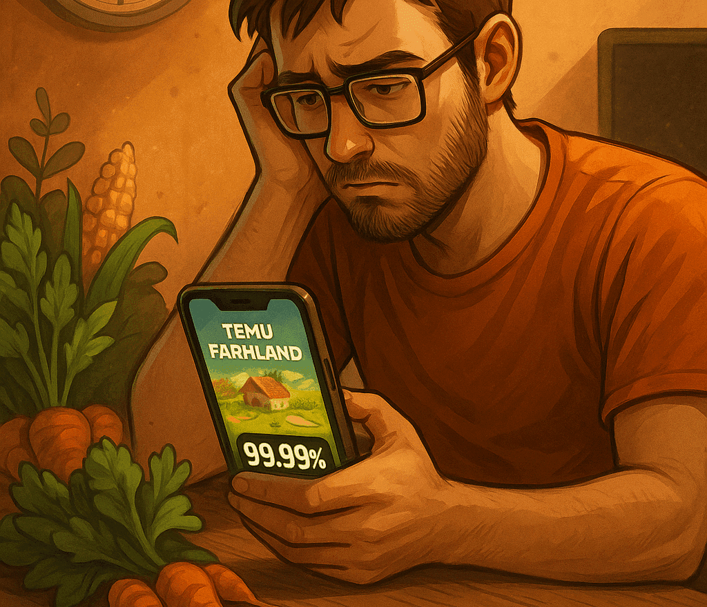 Temu Farmland game's final stage with Reviewtorium branding My experience with the final 0.01% of Temu Farmland – is it worth your time?
