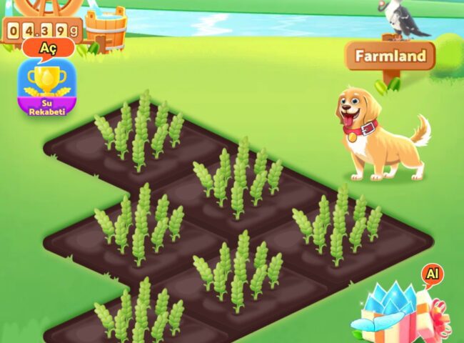 The user experience of Temu Farmland, showing the slow progress and potentially misleading nature of the game.