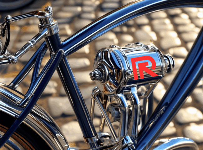 Illustration of a modern automatic gear bicycle
