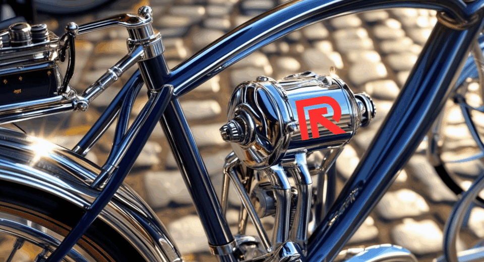 Illustration of a modern automatic gear bicycle