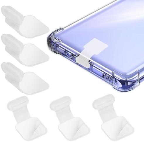 cobee Type C Port Dust Plugs, USB C Dust Cover Caps Phone Type-C Anti Dust Charging Port Plug Silicone Dust Protectors with Removable Adhesive Compatible with Laptop Smartphones(6pcs, Transparent) : Cell Phones & Accessories