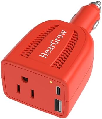 100W Car Power Inverter DC 12V to 110V AC Vehicle Outlet Plug Adapter Converter 5V USB-A Type-C PD3.0 QC3.0 Fast Charging Port Outlet Plug Adapter Included for Laptop Computer : Automotive