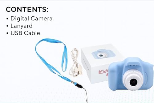 Kids Digital Camera with LCD Screen, 1080P Photo & Video, Shockproof Toy Camera for Boys & Girls, Includes USB Charging Cable & Neck Strap – (Pink) : Electronics - Görsel 6