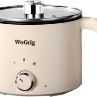 1.8L Electric Hot Pot，Ramen Cooker, Dual power supply Mini Portable Multi-Functional Lazy Pot for Pasta, Noodles, Egg, Soup,Rice，Non-Stick Noodle Cooker with Boil Dry Protection for Dorm, Office (white): Home & Kitchen