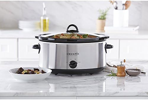 Crock-Pot 7 Quart Oval Manual Slow Cooker, Stainless Steel (SCV700-S-BR), Versatile Cookware for Large Families or Entertaining: Home & Kitchen - Görsel 4
