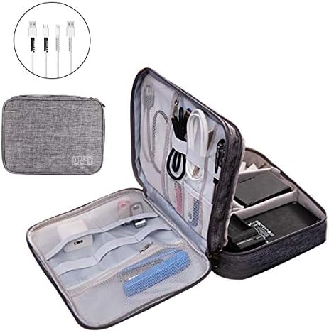 OrgaWise Electronics Organizer, Electronic Accessories Bag Travel Cable Organizer Three-Layer for iPad Mini, Kindle, Hard Drives, Cables, Chargers (Three-Layer-Grey) : Electronics - Görsel 7
