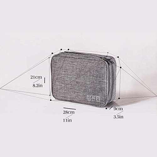 OrgaWise Electronics Organizer, Electronic Accessories Bag Travel Cable Organizer Three-Layer for iPad Mini, Kindle, Hard Drives, Cables, Chargers (Three-Layer-Grey) : Electronics - Görsel 2