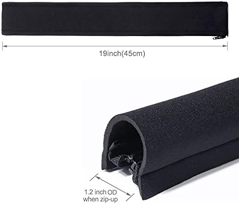 JOTO 4 Pack Cable Management Sleeve, 19-20 Inches Cord Organizer System with Zipper for TV Computer Office Home Entertainment, Flexible Cable Sleeve Wrap Cover Wire Hider System -Black : Electronics - Görsel 7