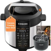 COSORI Pressure Cooker 6QT Stainless Steel – 9-in-1 Multi Cooker, 12 Safety Features, Ceramic Inner Pot, Rice, Slow Cook, Sous Vide, Saute, 1100W: Home & Kitchen