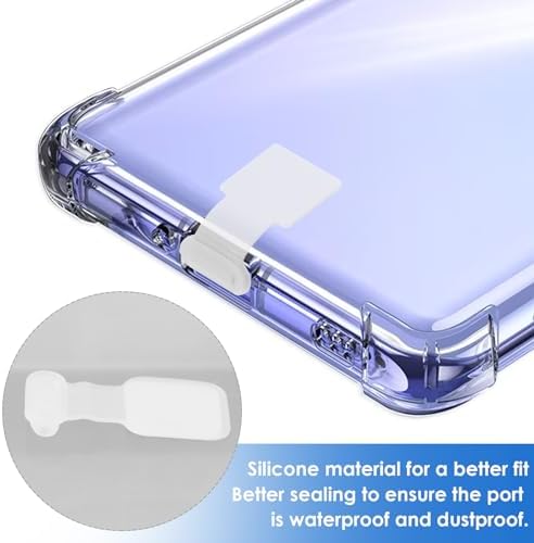 cobee Type C Port Dust Plugs, USB C Dust Cover Caps Phone Type-C Anti Dust Charging Port Plug Silicone Dust Protectors with Removable Adhesive Compatible with Laptop Smartphones(6pcs, Transparent) : Cell Phones & Accessories - Görsel 5