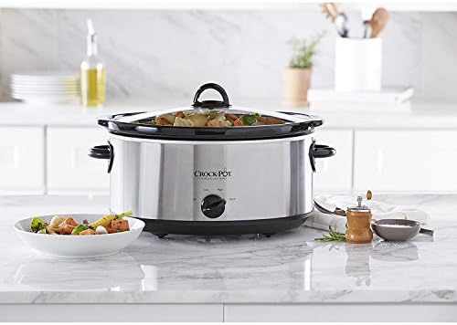 Crock-Pot 7 Quart Oval Manual Slow Cooker, Stainless Steel (SCV700-S-BR), Versatile Cookware for Large Families or Entertaining: Home & Kitchen - Görsel 7