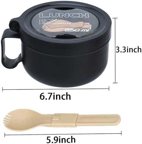 | Ramen Bowl,Ramen Cooker,Microwave Ramen Bowl,Microwave Safe Soup Bowl,Portable Ramen Cooker, Instant Ramen Noodle Bowls For Home Office Dorm Apartment motor home etc Soup Bowls - Görsel 2