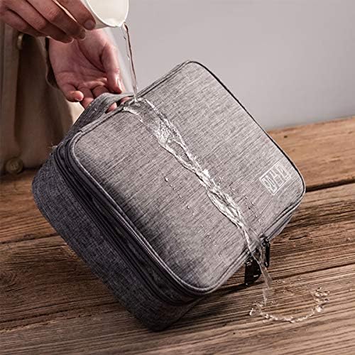 OrgaWise Electronics Organizer, Electronic Accessories Bag Travel Cable Organizer Three-Layer for iPad Mini, Kindle, Hard Drives, Cables, Chargers (Three-Layer-Grey) : Electronics - Görsel 3