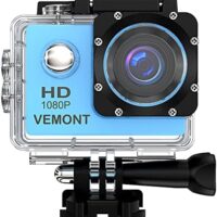 VEMONT Action Camera, 1080P 12MP Sports Camera Full HD 2.0 Inch Action Cam 30m/98ft Underwater Waterproof Camera with Mounting Accessories Kit : Electronics
