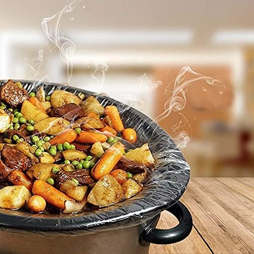 ECOOPTS Slow Cooker Liners (40 Liners), 13" × 21" Pot Liners Fit 3-8 Quarts, Disposable Cooking Bags Suitable for Oval & Round Pot, BPA Free (13" × 21"): Home & Kitchen - Görsel 7