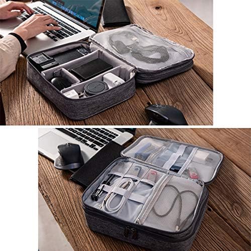 OrgaWise Electronics Organizer, Electronic Accessories Bag Travel Cable Organizer Three-Layer for iPad Mini, Kindle, Hard Drives, Cables, Chargers (Three-Layer-Grey) : Electronics - Görsel 6