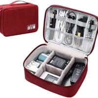 Electronics Organizer Travel Universal Cable Organizer Bag Waterproof Electronics Accessories Storage Cases for Cable, Charger, Phone, USB, SD Card, Hard Drives, Power Bank, Cords : Electronics