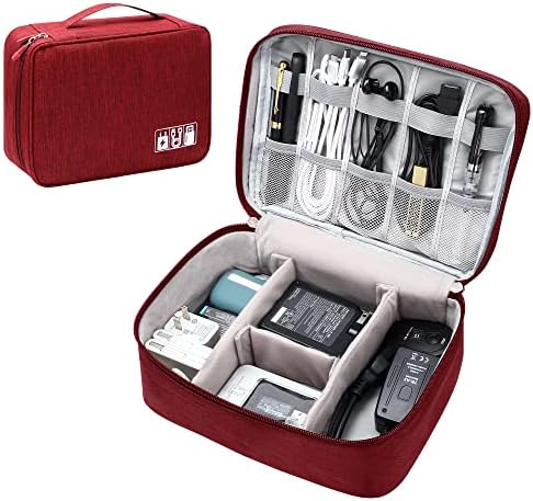 Electronics Organizer Travel Universal Cable Organizer Bag Waterproof Electronics Accessories Storage Cases for Cable, Charger, Phone, USB, SD Card, Hard Drives, Power Bank, Cords : Electronics