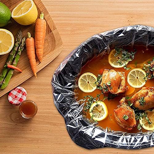 ECOOPTS Slow Cooker Liners (40 Liners), 13" × 21" Pot Liners Fit 3-8 Quarts, Disposable Cooking Bags Suitable for Oval & Round Pot, BPA Free (13" × 21"): Home & Kitchen - Görsel 2