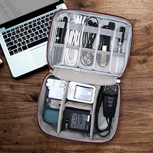 Electronics Organizer Travel Universal Cable Organizer Bag Waterproof Electronics Accessories Storage Cases for Cable, Charger, Phone, USB, SD Card, Hard Drives, Power Bank, Cords : Electronics - Görsel 2